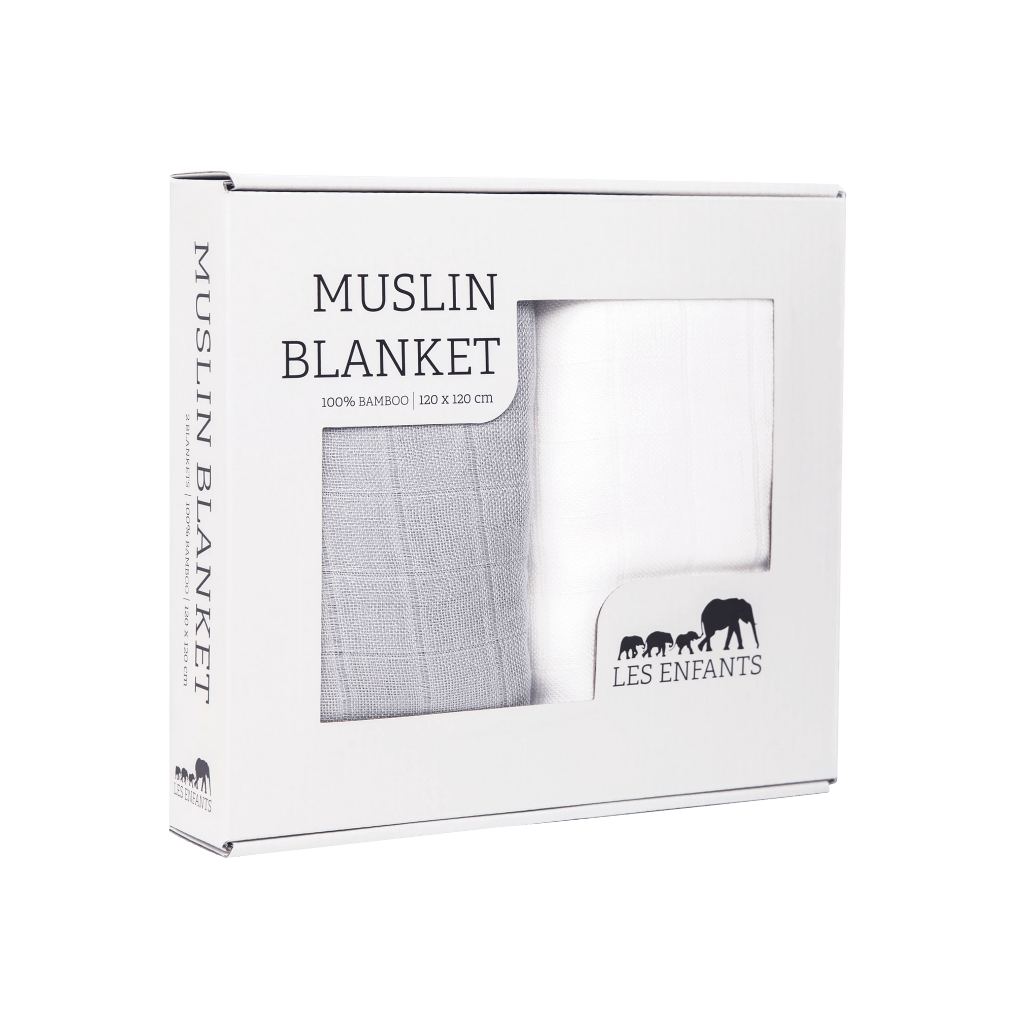 Muslin Blanket Grey / White-0