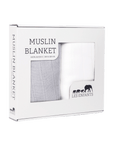Muslin Blanket Grey / White-0