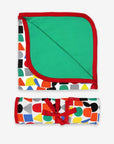 Premium Organic Cotton Baby Blanket for Sleeping, Cuddling, and Play - Soft Two-Sided Design in Colorful Blocks or Green by Toby Tiger at brixbailey.com