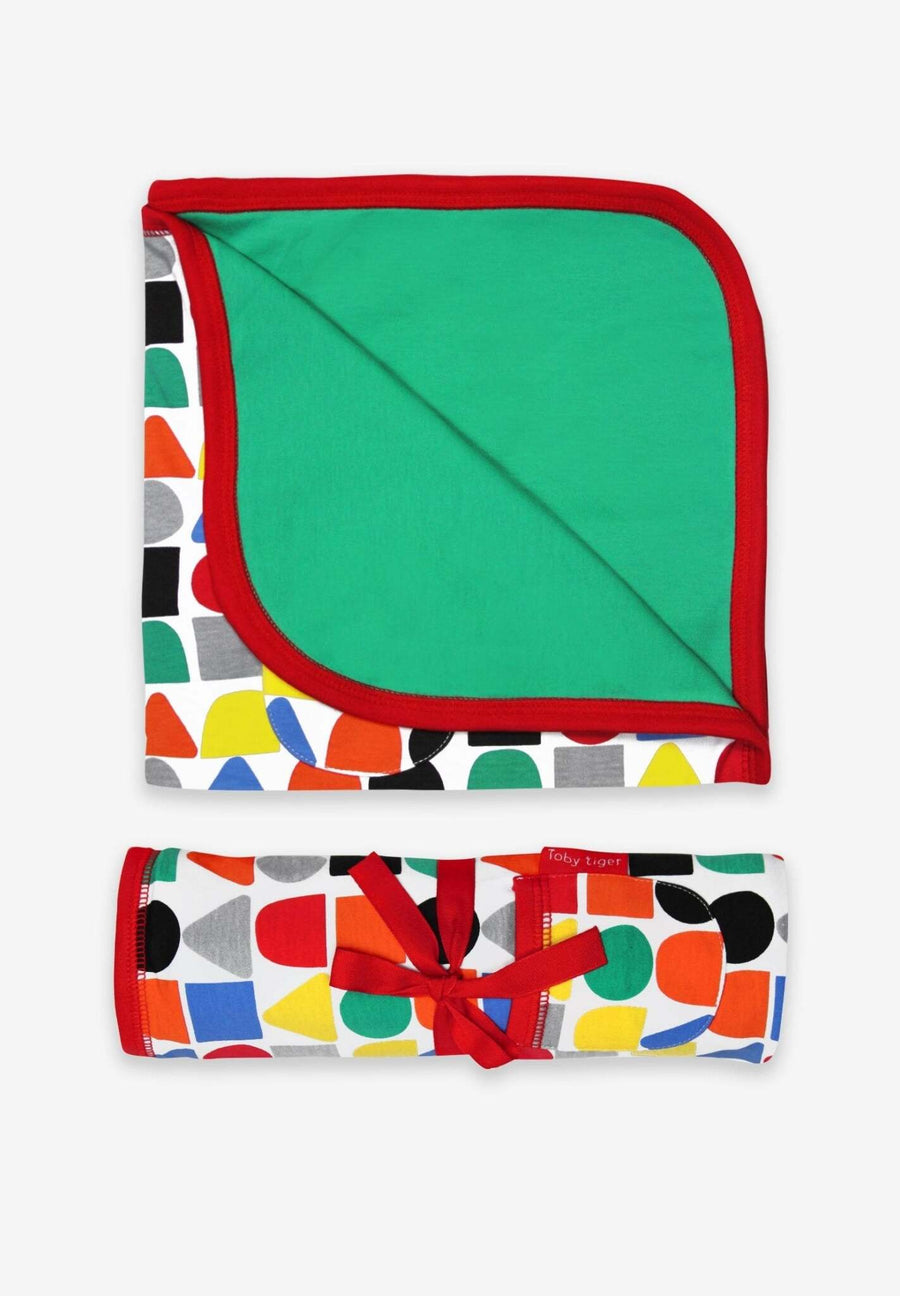 Premium Organic Cotton Baby Blanket for Sleeping, Cuddling, and Play - Soft Two-Sided Design in Colorful Blocks or Green by Toby Tiger at brixbailey.com