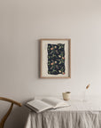 No.016 - Midnight Blooms - Vintage Archive Poster Prints