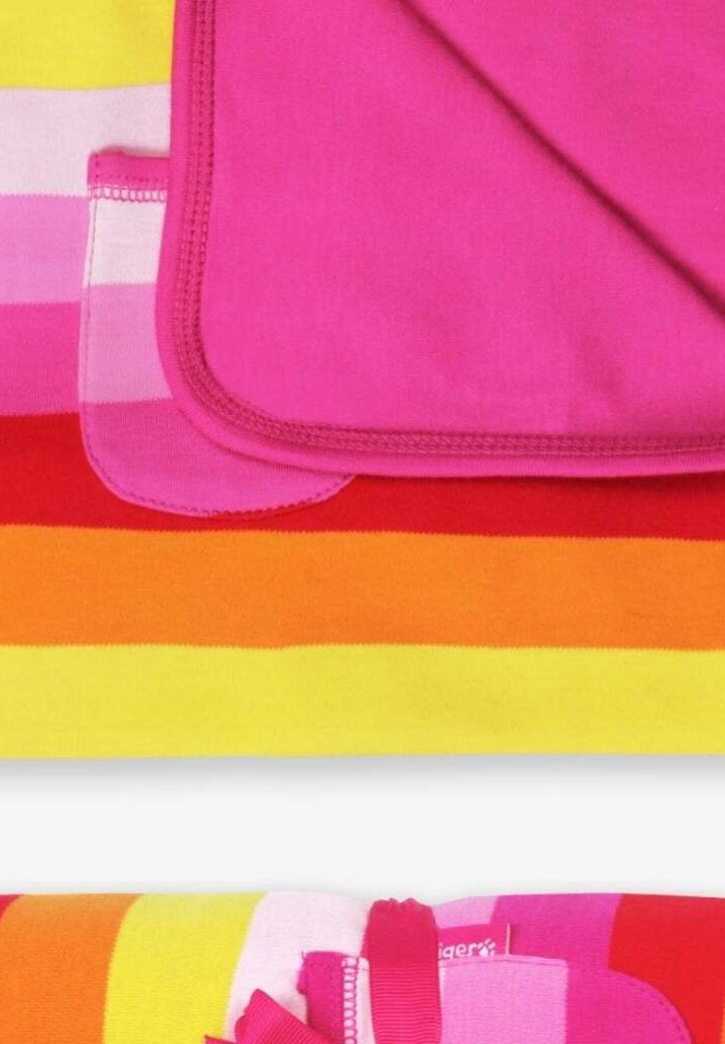Premium Organic Cotton Baby Blanket for Sleeping, Snuggling, and Gifting - Soft Pink Stripes or Solid Pink by Toby Tiger at brixbailey.com