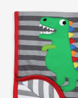 Premium Organic Cotton Baby Blanket for Sleeping, Cuddling, and Relaxation - Soft and Versatile with Dinosaur Print or Striped Design by Toby Tiger at brixbailey.com