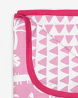 Luxury Organic Cotton Baby Blanket for Sleeping, Snuggling, and Gifting - Soft Jungle Print and Triangle Design by Toby Tiger at brixbailey.com