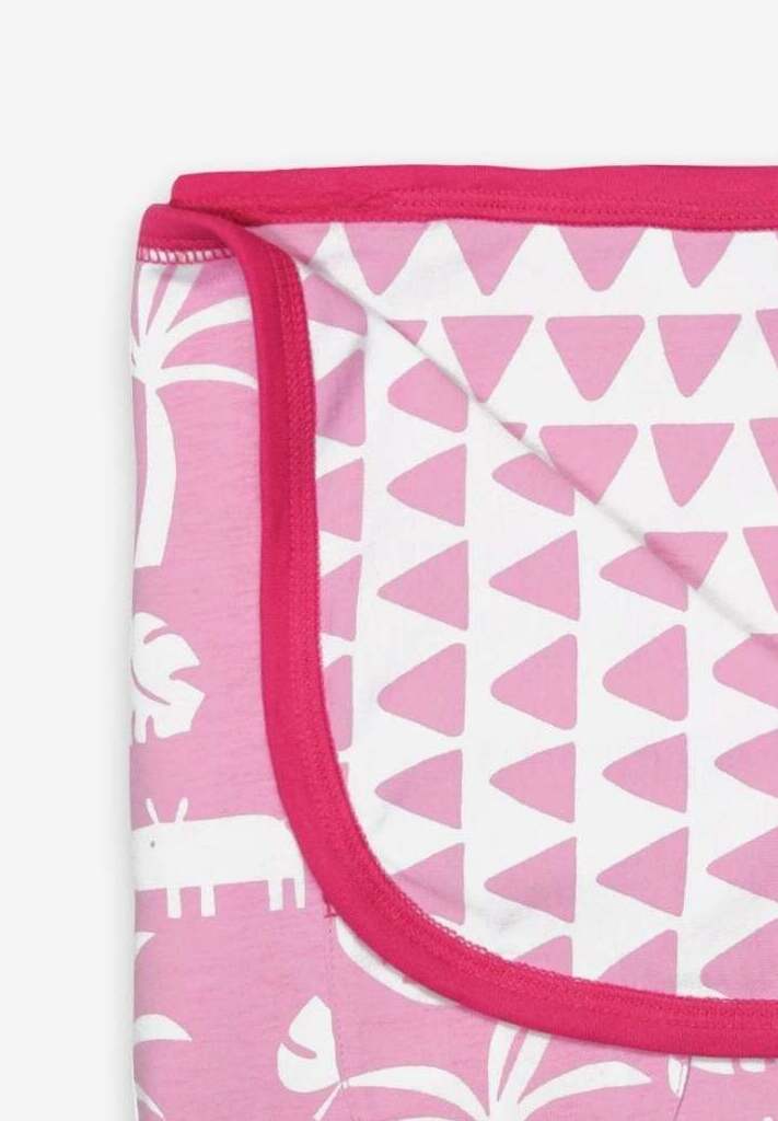 Luxury Organic Cotton Baby Blanket for Sleeping, Snuggling, and Gifting - Soft Jungle Print and Triangle Design by Toby Tiger at brixbailey.com