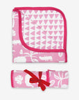 Luxury Organic Cotton Baby Blanket for Sleeping, Snuggling, and Gifting - Soft Jungle Print and Triangle Design by Toby Tiger at brixbailey.com