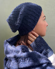 Plush Navy Alpaca Beanie Hat