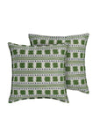 Blue and Green Stripe Cushion Cover