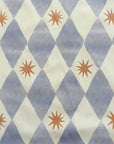 Long Sleeved Baby Bib - Blue Harlequin