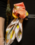 Blue Floral Dreams Silk Scarf
