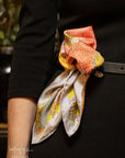Blue Floral Dreams Silk Scarf