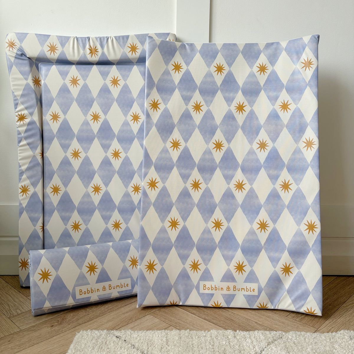 Standard Changing Mat - Blue Harlequin