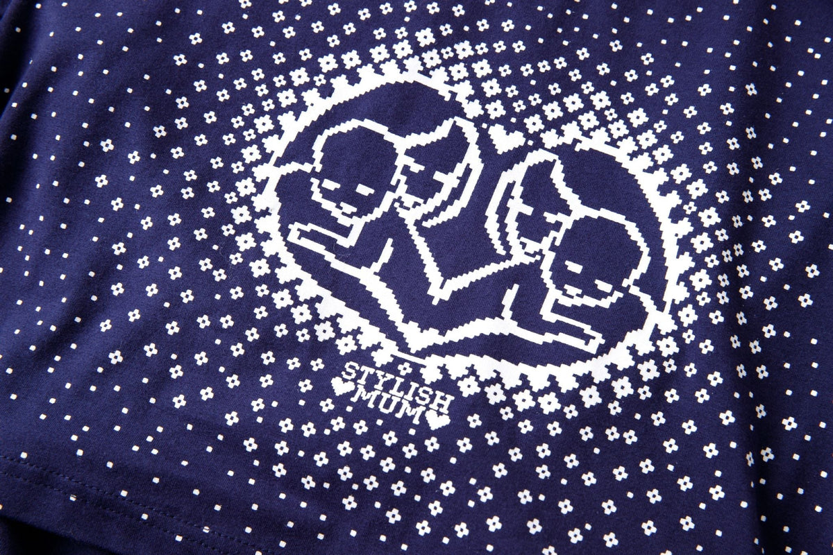 Blue Heart Breastfeeding Top