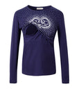 Blue Heart Breastfeeding Top