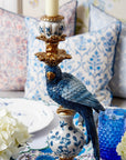 Blue Parrot Decorative Tall Candle Holder- 40 Cm Right