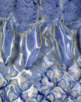 Blue Pineapple Stoneware Vase Large