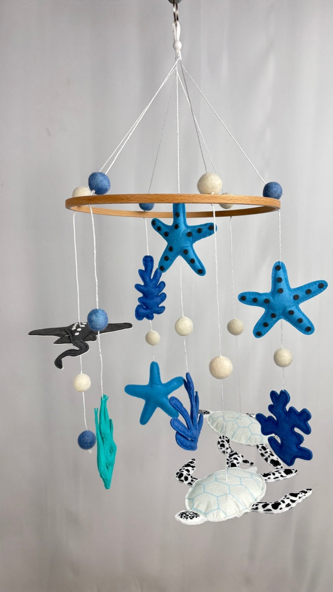Blue Sea Cot Mobile Handcrafted Nursery Decor