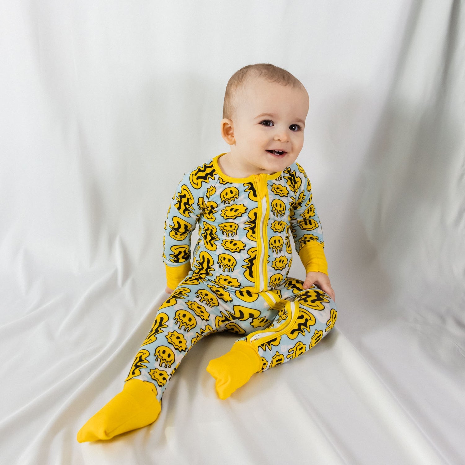 NIXX BABY Buttery Soft Bamboo Zip Onesie Sleeper with Fold Over Hands & Feet - Perfect for Lounging & Play by NIXX BABY at brixbailey.com