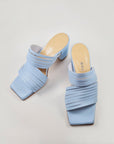 Handmade Strappy Leather Sandals in Light Blue