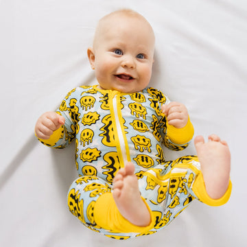 NIXX BABY Buttery Soft Bamboo Zip Onesie Sleeper with Fold Over Hands & Feet - Perfect for Lounging, Sleeping & Play by NIXX BABY at brixbailey.com