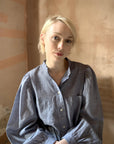 ingrid blouse | oxford blue