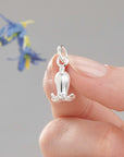 Bluebell Flower Silver Charm