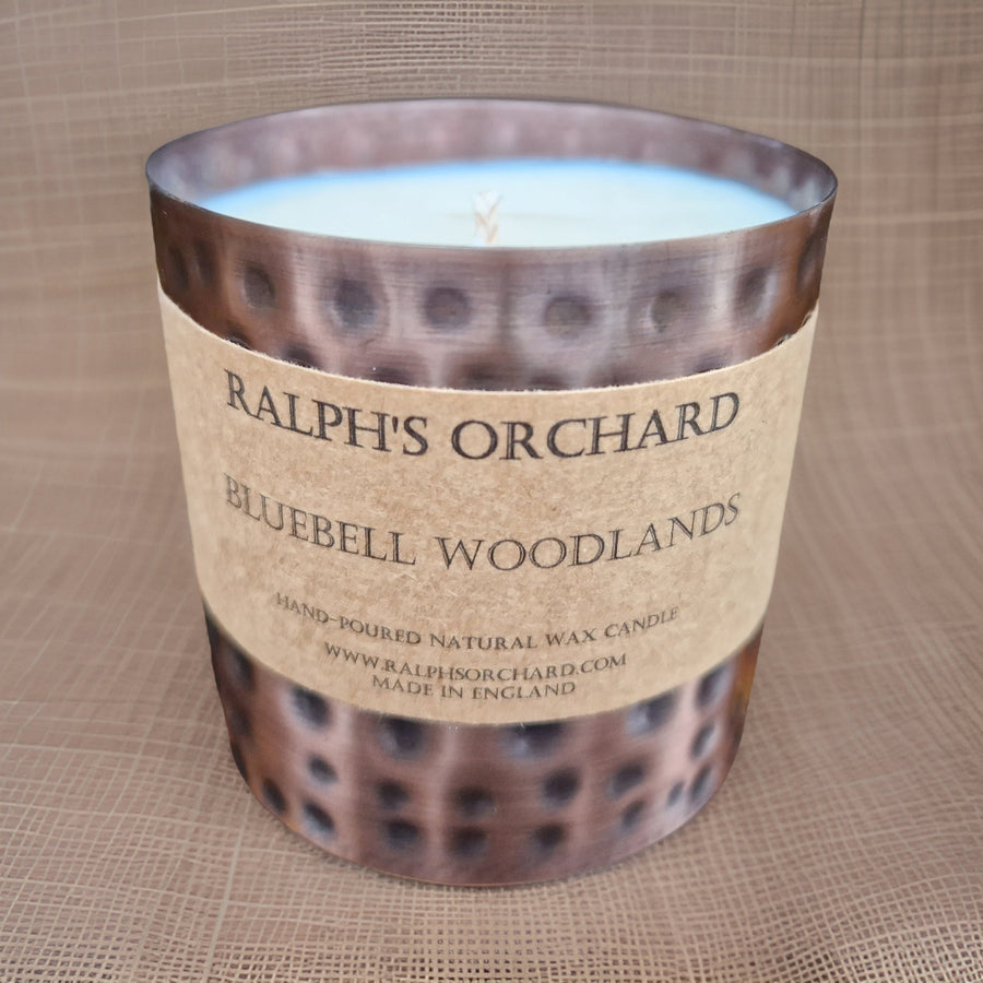 Antique tin scented candles, luxury hand-poured soy candles, vintage style home decor, premium cruelty-free fragrances, best-selling English candles by Ralph's Orchard at brixbailey.com