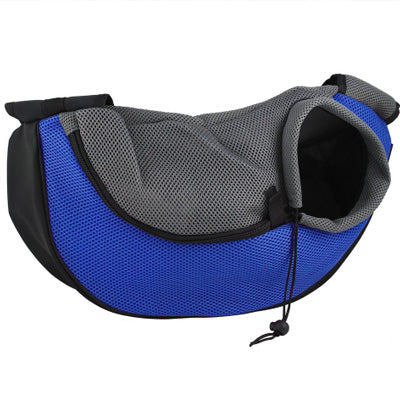 Small Dog Carrier Messenger Style Blue &amp; Grey 2 Sizes