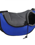 Small Dog Carrier Messenger Style Blue & Grey 2 Sizes