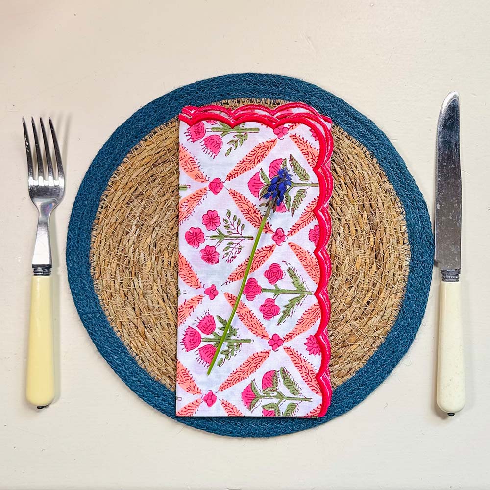 Seagrass Placemats - Blue (Set of 4)