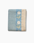 Splash Blue Block Printed Rozablue Tablecloth