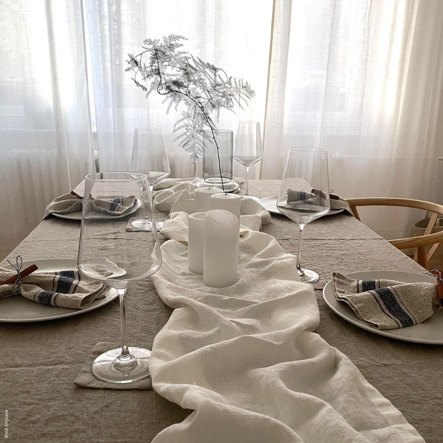 Vintage Linen Napkins Set in Natural Finish