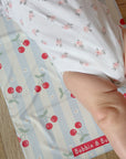Travel Changing Mat - Cherry Stripe