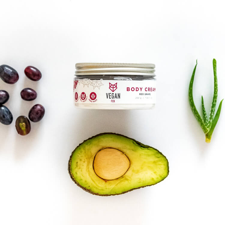 Red Grape Body Cream – Vegan, Moisturizing &amp; Antioxidant Rich by Vegan Fox at www.brixbailey.com
