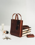 Bold Bucket Handbag in Cognac
