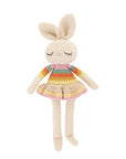 Organic Cotton Pink Rainbow Bonnie Ballerina Bunny Crochet Baby Toy
