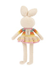 Organic Cotton Pink Rainbow Bonnie Ballerina Bunny Crochet Baby Toy