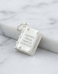 Hardback Book Personalised Silver Charm