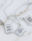 Hardback Book Personalised Silver Charm