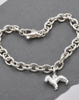 Border Terrier Silver Dog Charm