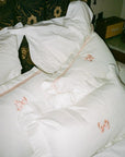 Arabella Bow Ruffle Frill Pillowcase Pair