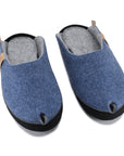 Brussels Blue Lambswool Slippers
