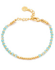 Athena Gem Beaded Bracelet Apatite