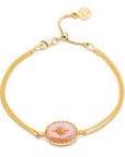 Lone Star Peach Moonstone Statement Bracelet