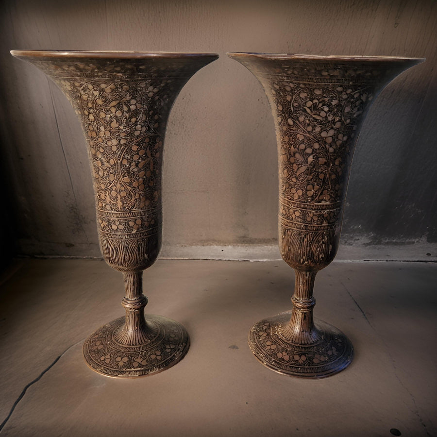 Indian Brass Vase Candles