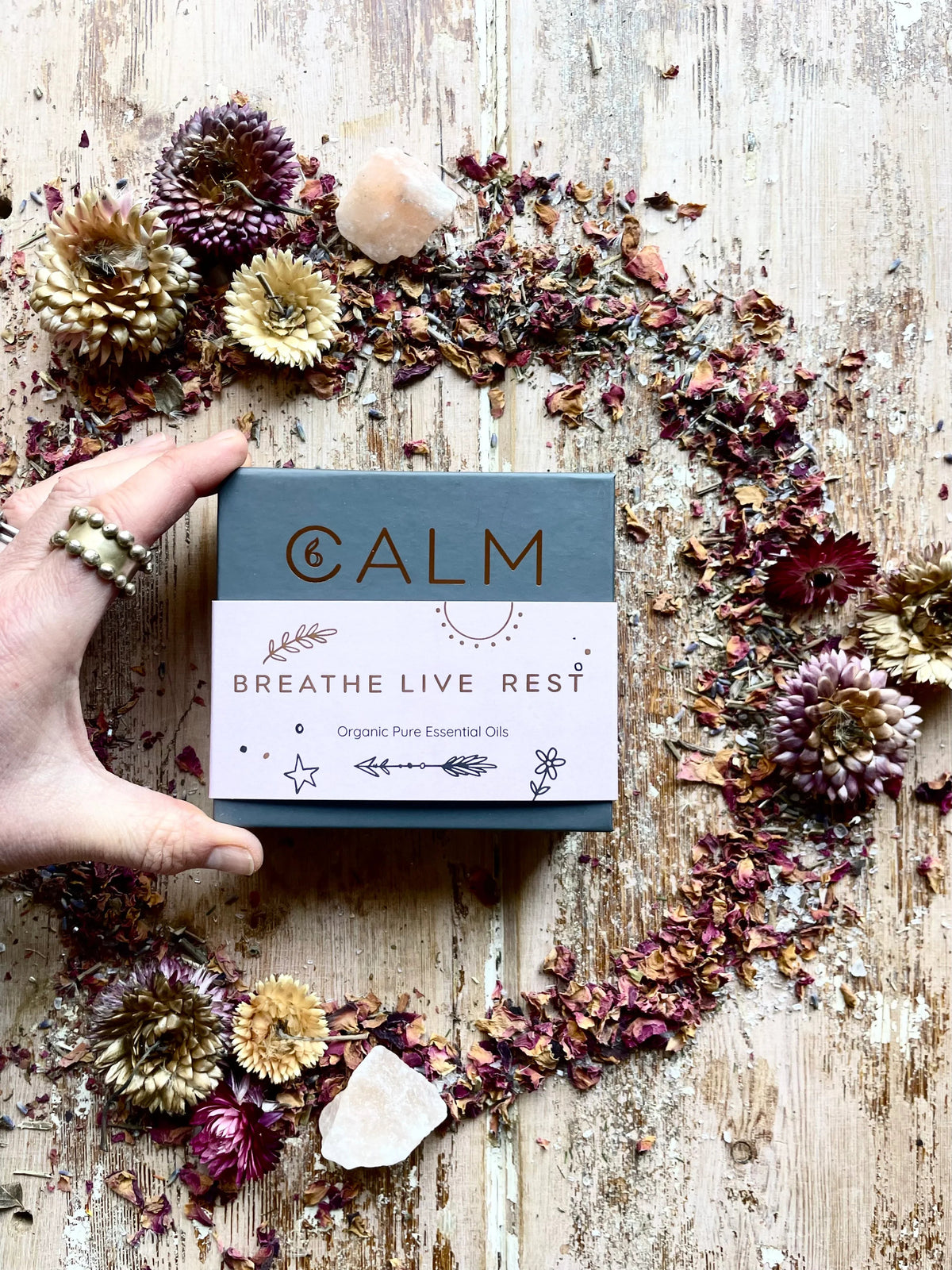 B Calm Blended Essential Oil Gift Set – Breathe, Live &amp; Rest – Stress Relief, Energy Boost &amp; Sleep &amp; Hormone Support – 3×10ml