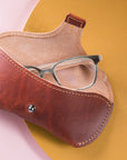 Luxury Leather Spectacle Case Eco Friendly Style