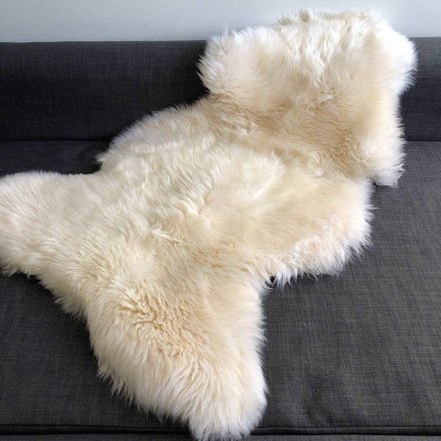 British White Sheepskin Rug 100% Natural & Sustainable | Extra Large
