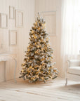 Large Snowy Spruce Christmas Tree 210cm