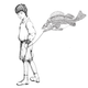 Vintage engraving illustration of a figure releasing a bird, illustrating independent brands at Brix + Bailey